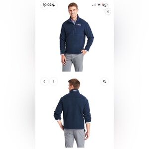 Vineyard Vines Men’s Stillwater Sherpa With Chest Pocket Navy Size Medium EUC
